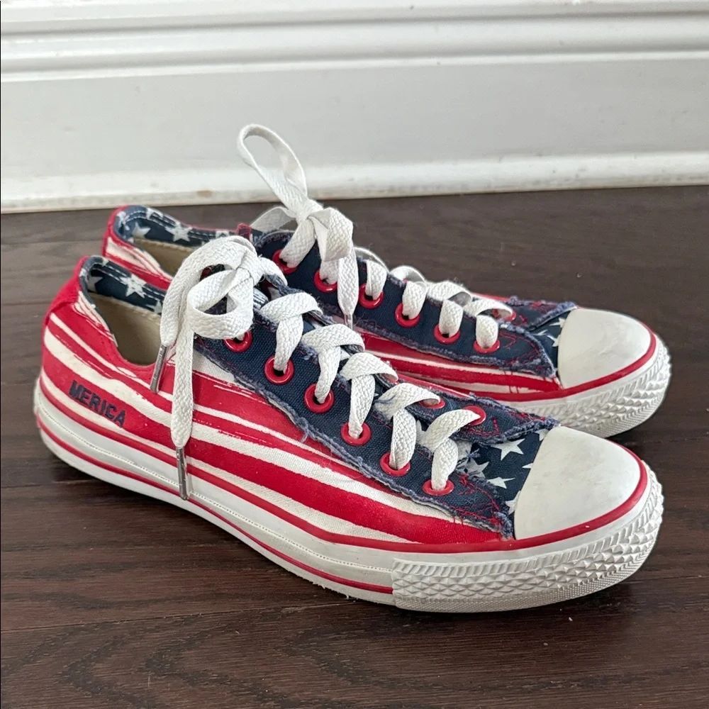 Converse Patriotic Sneakers Size Men 6.5 Women 8.5